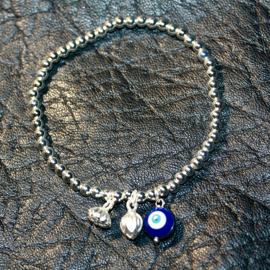 Z Silvered Protection and Enlightenment Bracelet